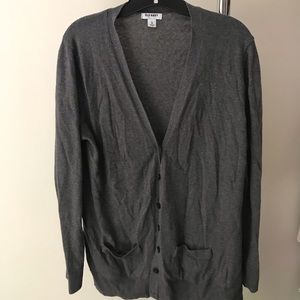long button up sweater
